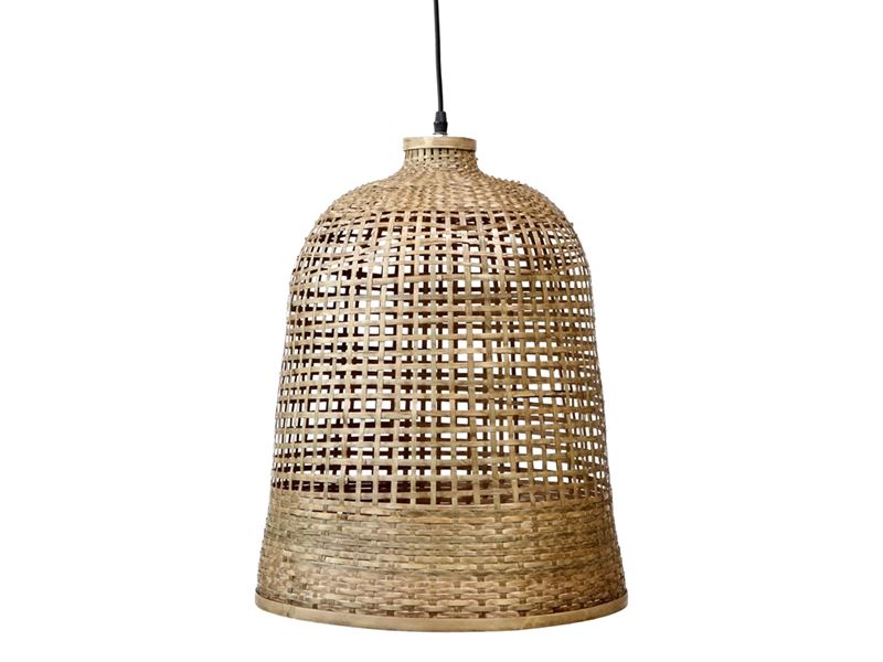 Taklampa bambu flätad